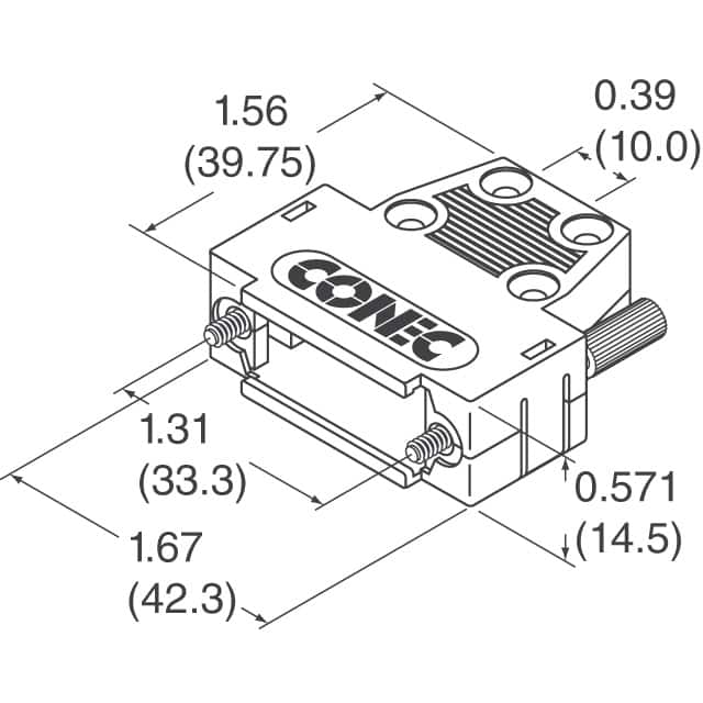 165X10149XE Conec  Capots de connecteurs D-Sub en forme de D